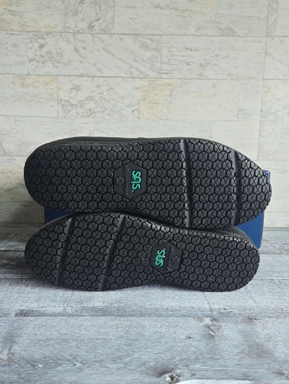 NWT SAS Patriot SR Black Slip Resistant Slide On Loafers SIZE 6.5 In Box - Picture 5 of 11